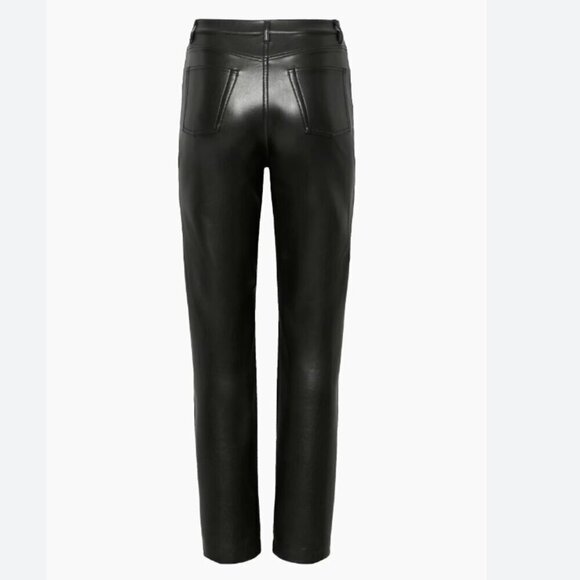 ARITZIA WILFRED THE MELINA BLACK FAUX LEATHER PANTS 78028 - 0 - Picture 1 of 11